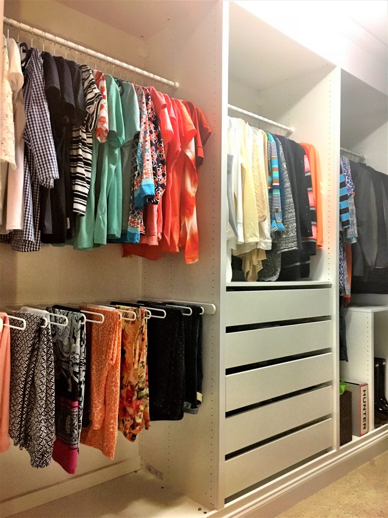 The ultimate Ikea PAX wardrobe hack! I used Ikea PAX to make custom built-ins for my master closet and the results are amazing. The closet is now beautifully organized.