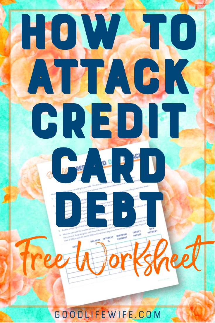 Attack credit card debt with the snowball method. Tips to help you stay on track and a free, printable worksheet!