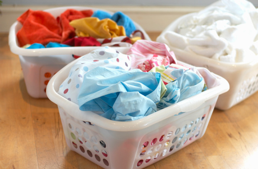 Are you drowning in dirty clothes? Learn how to use the Good Life Wife Easy Laundry System! Here's a routine that will get your clothes washed, dried, folded and put away every time.