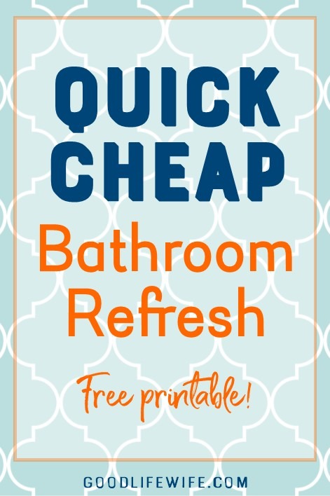 Give your boring bathroom a quick, easy refresh. This mini makeover is cheap and has a free printable!