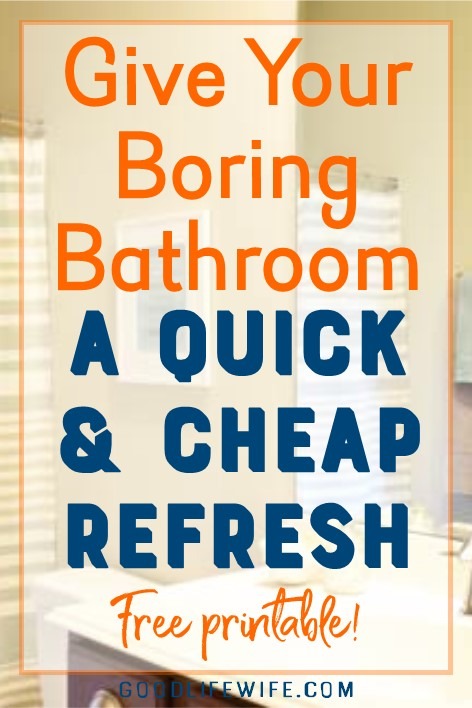 Give your boring bathroom a quick, easy refresh. This mini makeover is cheap and has a free printable!